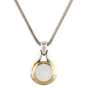 Tiffany & Co Silver/Gold/Mother of Pearl Necklace